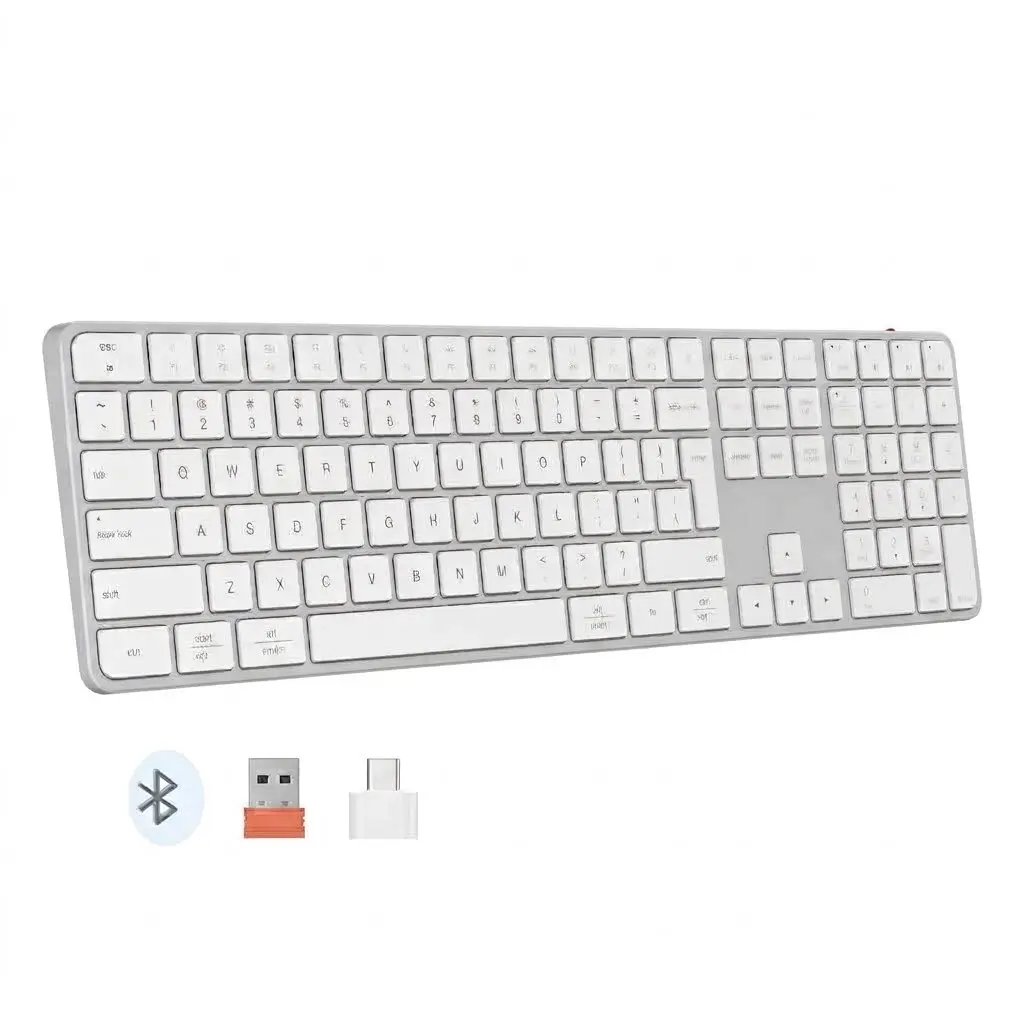 Meetion C230 Ultra Slim Wireless Keyboard - White 