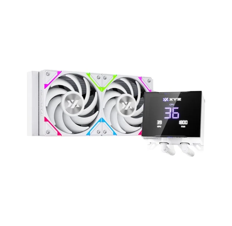 XYZ Hydrotemp 240 AIO CPU Cooler - White