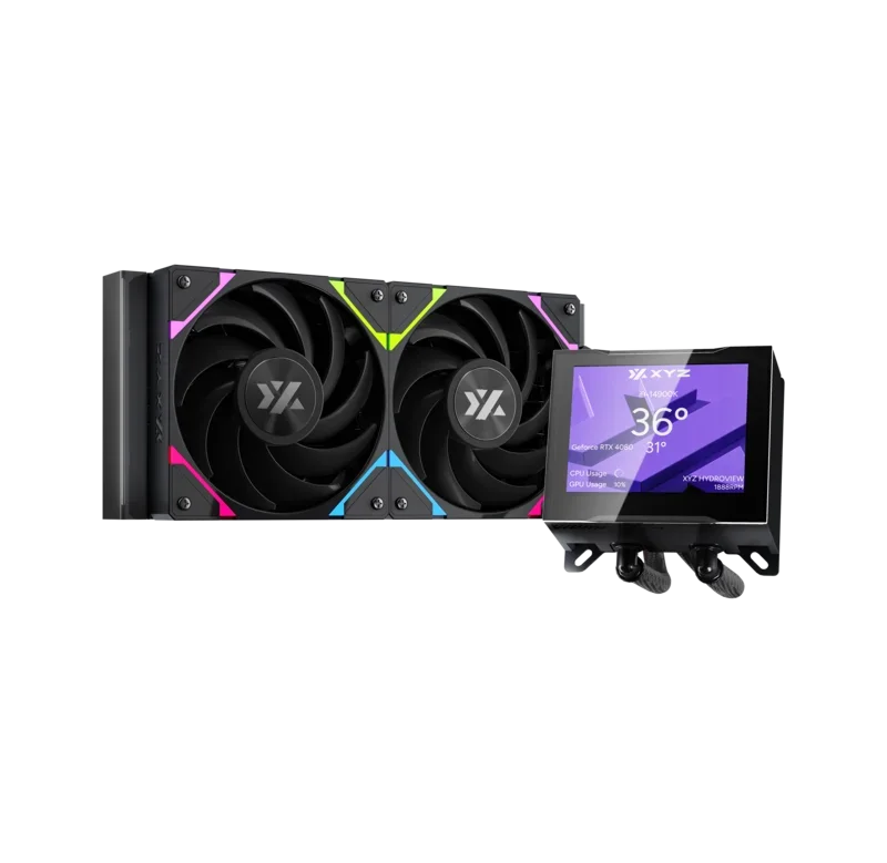 XYZ Hydroview 240 AIO CPU Cooler - Black 