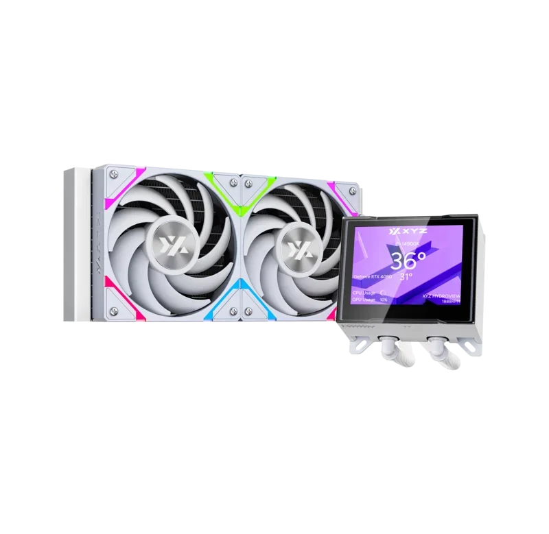 XYZ Hydroview 240 AIO CPU Cooler - White 