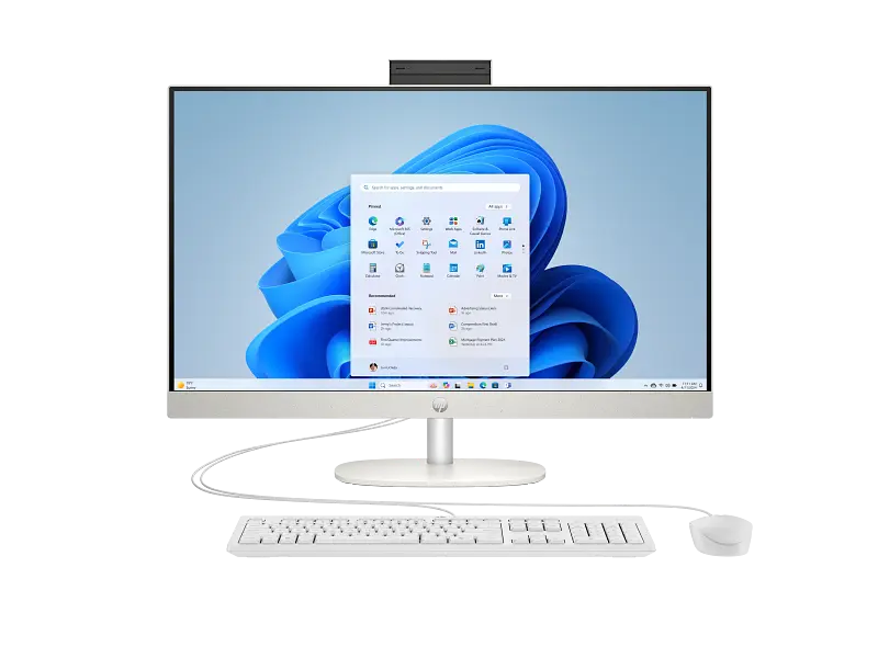 HP AIO 27-CR2013D Intel Core Ultra 7 255U 16GB 512GB SSD 27" FHD IPS Touchscreen Display Win11 Home Shell White - 1 Year Warranty