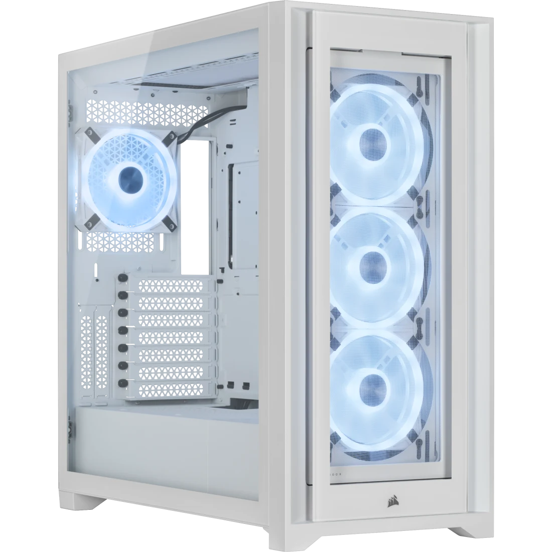 Corsair iCUE 5000X RGB QL Edition Mid-Tower ATX Case — True White