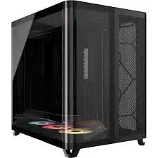 Corsair AIR 5400 Lx-R RGB iCUE LINK Triple Chamber Mid-Tower PC Case - Black