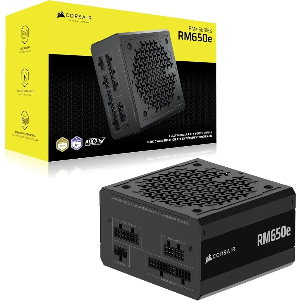 Corsair RM650e Fully Modular Low Noise ATX Power Supply 