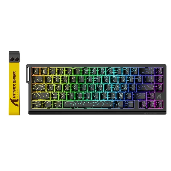 Attack Shark X68 HE Rapid Trigger Magnetic Switch Keyboard - Black Contour 