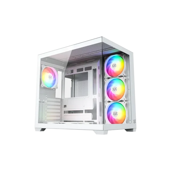 XYZ Tesseract X 50 ARGB Gaming Case - White 