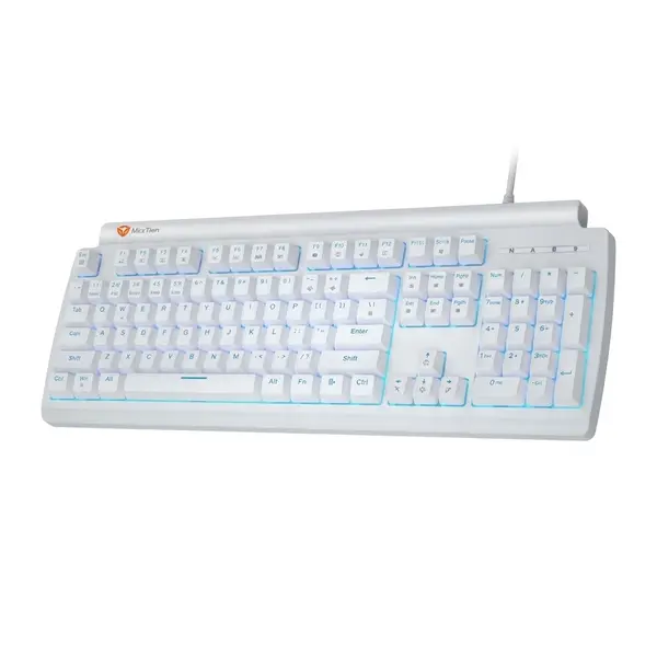 Meetion MK600MX Mechanical Wired Gaming Keyboard Blue Switch - White 