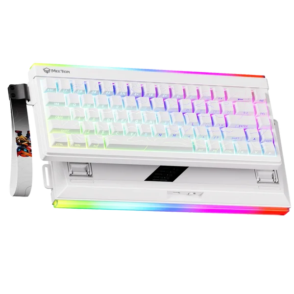 Meetion Vibekey B68 Membrane Wireless Gaming Keyboard Membrane Key Switch - White 