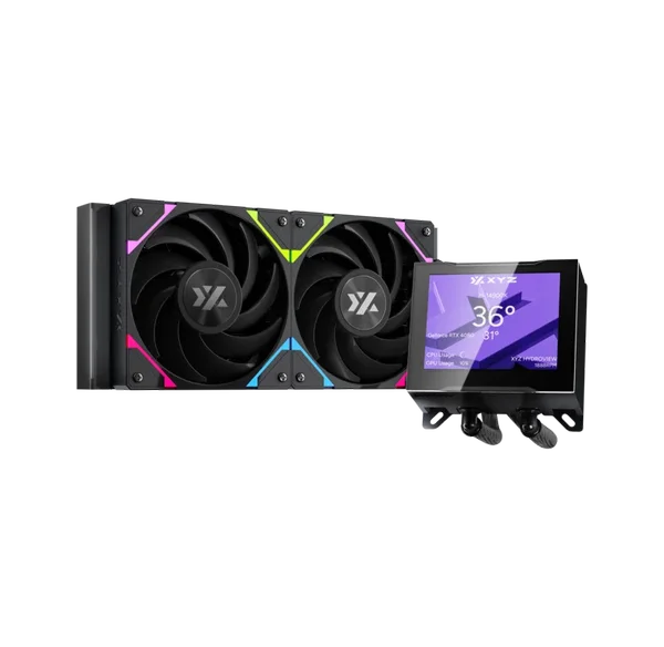 XYZ Hydroview 240 AIO CPU Cooler - Black 