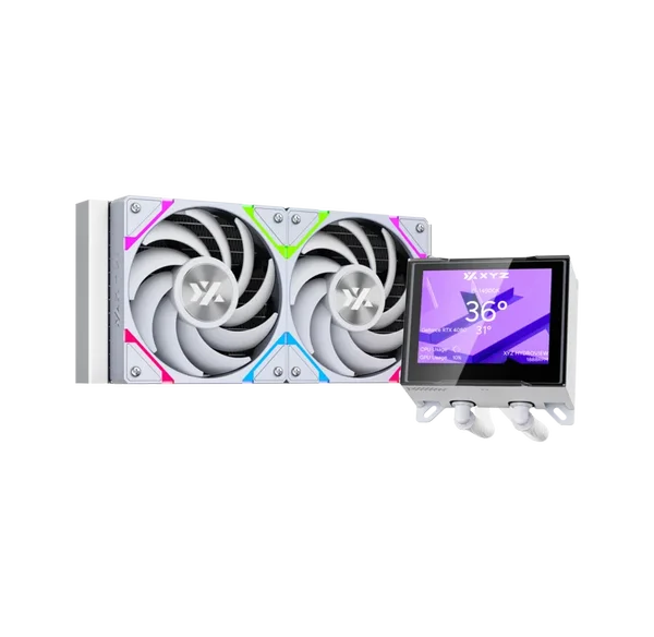XYZ Hydroview 240 AIO CPU Cooler - White 