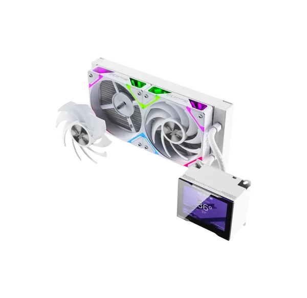 XYZ Hydroview 240 AIO CPU Cooler - White 