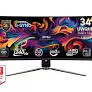 MSI MPG 341CQPX 34″ QD-OLED 240Hz Curved Ultrawide Gaming Monitor — Immersive Ultra-Wide 