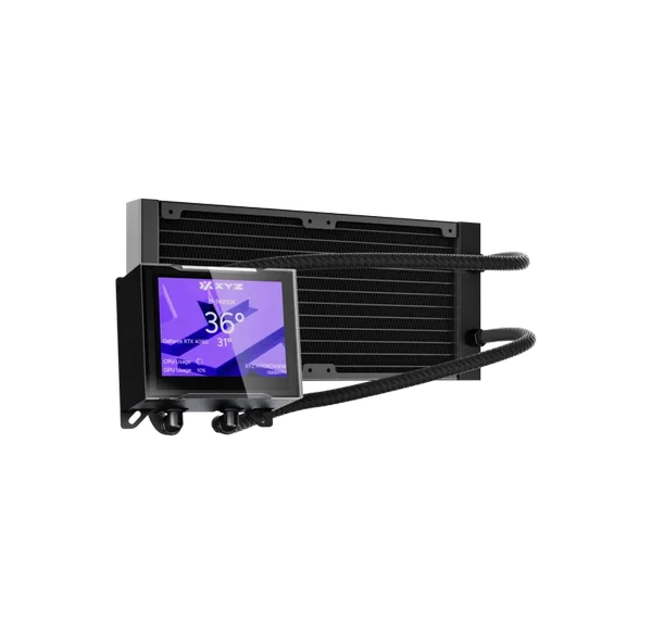 XYZ Hydroview 240 AIO CPU Cooler - Black 