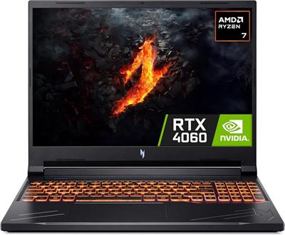 Acer Nitro V16 ANV16-41-R2YJ AMD Ryzen 7-8845HS 16GB D5 512GB SSD 16" WUXGA IPS 165Hz NVIDIA RTX 4060 8GB Graphics Backlit KB Dos Black
