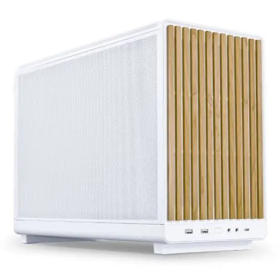 LIAN LI DAN case A3 MATX Black/Wooden & Glass Panel White