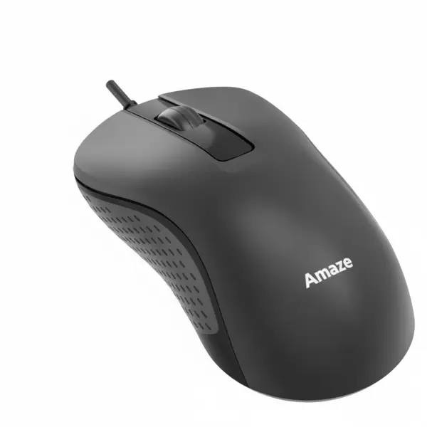AMAZE A702 PROBUS EASY GRIP SILENT WIRED MOUSE - BLACK