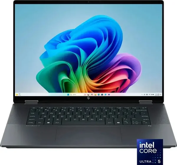 HP OmniBook X Flip Laptop 16-AS0013DX Intel Core Ultra 5 226v 16GB 512GB SSD 16" 2K Touchscreen x360 Display Backlit KB Win11 Eclipse Gray