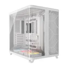 Corsair AIR 5400 RS-R ARGB Triple Chamber Mid-Tower PC Case - White 