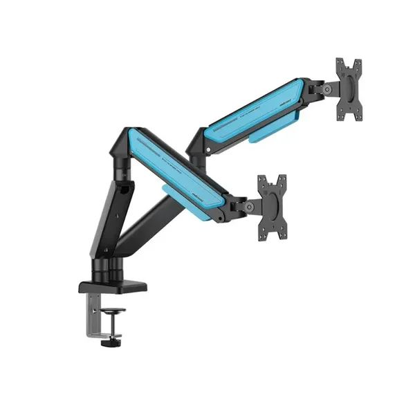 AndaSeat Stealth II Duo A6D-2S Dual Monitor Arm Black/Blue - AD-W-A6D-2S-BS