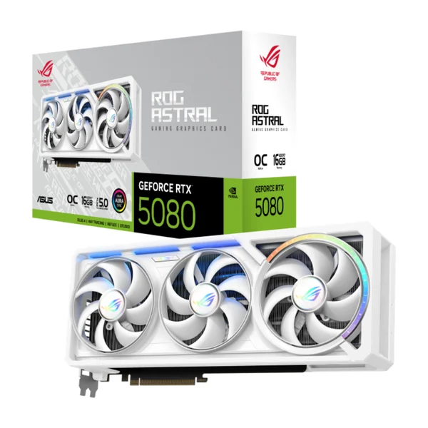 Asus Rog Astral GeForce RTX™ 5080 16GB GDDR7 OC Edition - White 