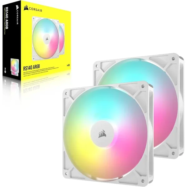 Corsair RS140 ARGB Dual Pack - White 