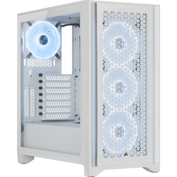 Corsair iCUE 4000D RGB Airflow QL Edition Mid Tower ATX Case - White 