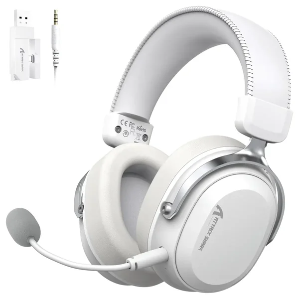 Attack Shark L30 PRO Virtual Wireless Gaming Headphone - White 