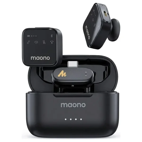 Maono Wave T1 Plus PC2 Microphone Wireless Lavalier Microphone