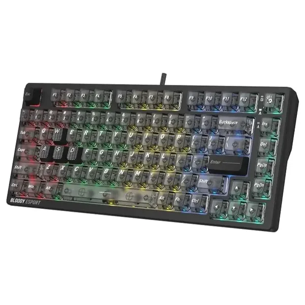 Bloody MS76 Magnetic Hall Effect Switch Gaming Keyboard - Stellar Black 