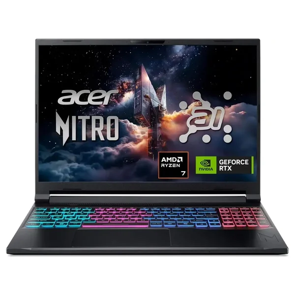 Acer Nitro V 16S ANV16S-41-R94F AMD Ryzen 7 260 16GB 512GB SSD 16" WUXGA 180Hz Display Nvidia RTX 5050 8GB Backlit KB Win11 Black (Official Warranty)