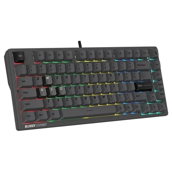 Bloody MS76 Magnetic Hall Effect Switch Gaming Keyboard - Iron Grey