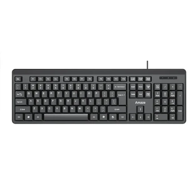 Amaze A732 Probus Super Smooth Wired Keyboard - Black 