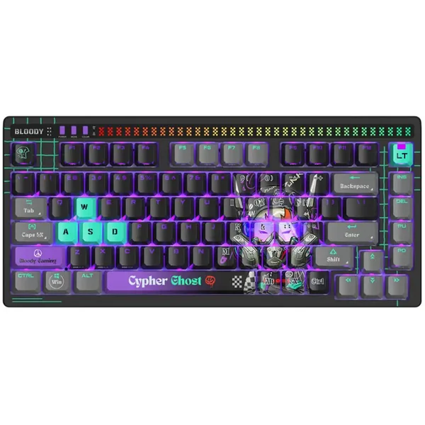 Bloody AT75 Alpha RGB Mechanical Gaming Keyboard - Cypher Ghost 