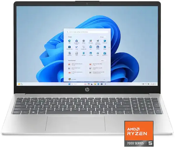 HP 15s FC0146DX AMD Ryzen 5 8GB D5 512GB SSD 15.6" FHD Touchscreen Display Win11 Natural Silver