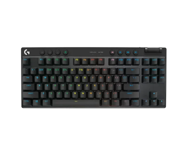 Logitech PRO X TKL Lightspeed Mechanical Tactile Wireless Keyboard- Black 