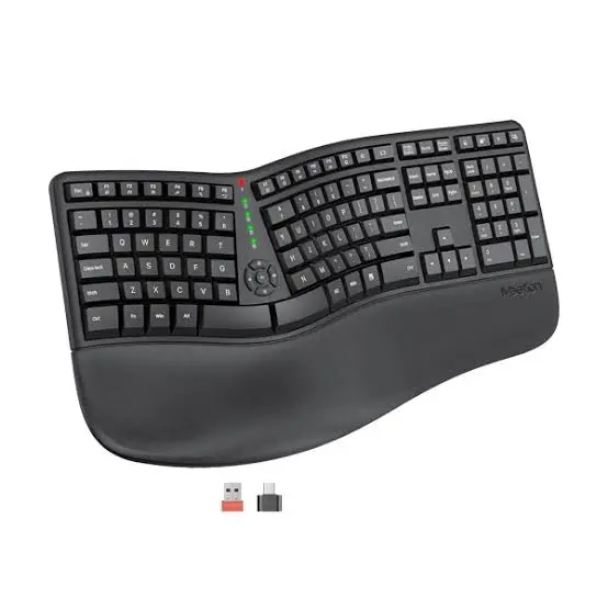 Meetion Director-W Ergonomic Wireless Keyboard - Black 