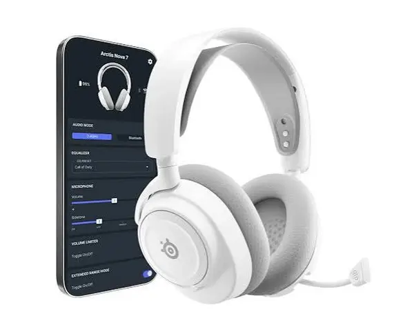 SteelSeries Artics Nova 7 Gen 2 Wireless Gaming Headphone - White 