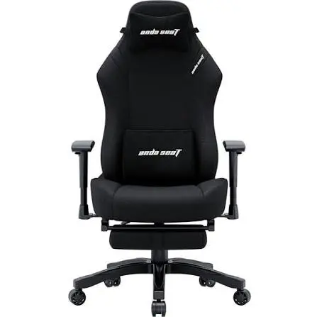 AndaSeat Luna Pro Large with Footrest Gaming Chair Black Fabric - AD18T-44-B-F