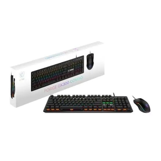 MSI Forge GK300 Combo Blue Switch Wired Gaming Keyboard 