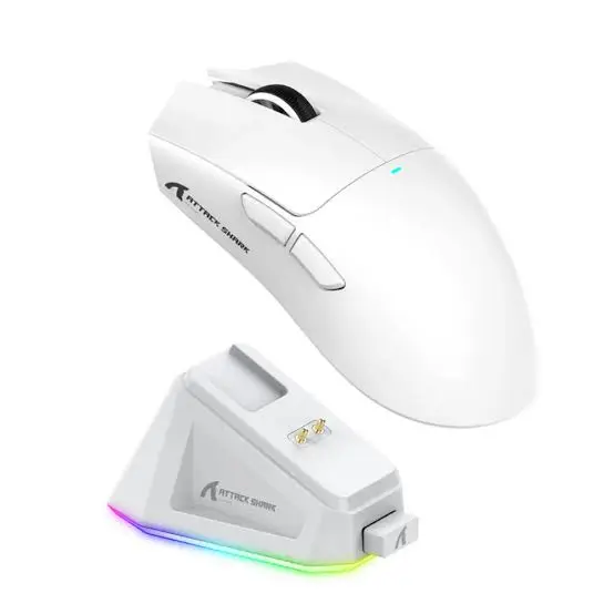 Attack Shark X11 Mouse - Black - White - Red 