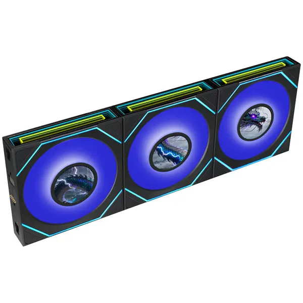 Lian Li UNI Fan SL-INF Flex LCD 120 Reverse Blade - Black - Pack Of 3 