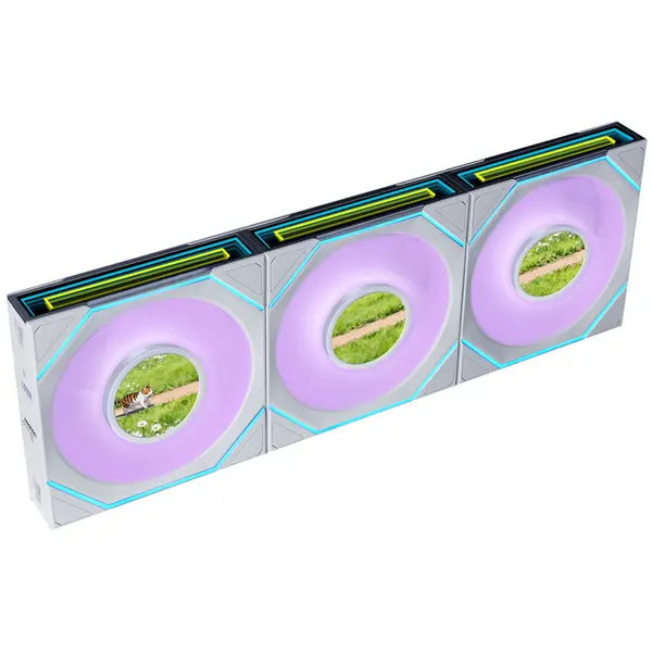 Lian Li UNI Fan SL-INF Flex LCD 120 Reverse Blade - White - Pack of 3 