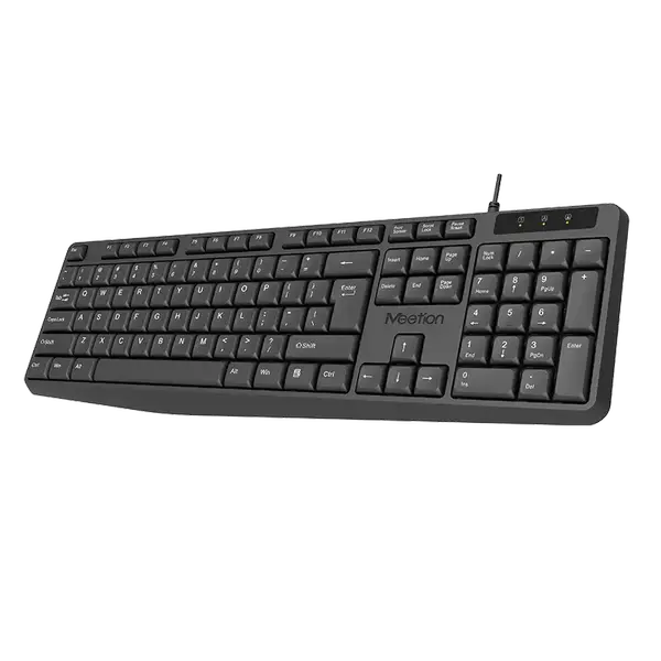 Meetion K200 Membrane USB Wired Keyboard - Black 