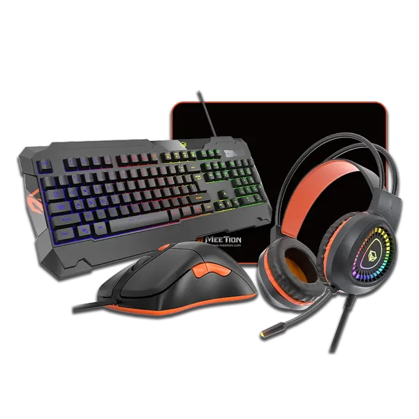 Meetion C505 Wired 4 In 1 Combo - Keyboard - Mouse - Headset - Mousepad