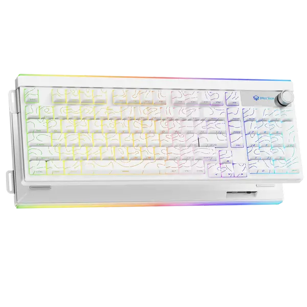 Meetion Vibekey B98 Membrane Wireless Gaming Keyboard Membrane Switch - White 