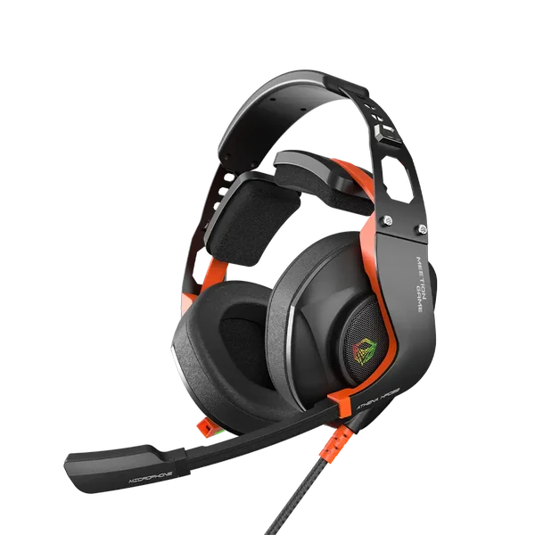 Meetion HP099 RGB Backlit Gaming Headset - Black + Orange