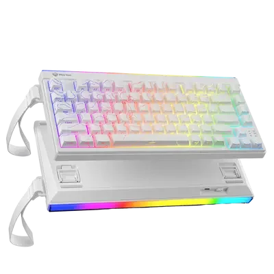 Meetion Vibekey B75 Membrane Wireless Gaming Keyboard Membrane Switch - White 