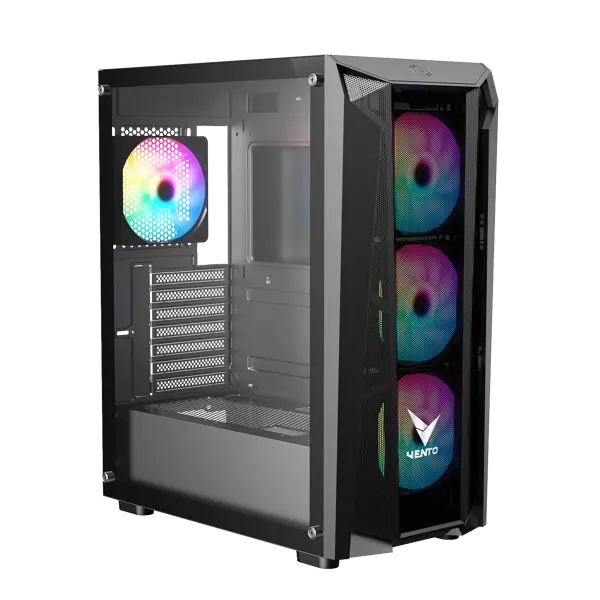 FSP VG15FE Tempered Glass 4 ARGB Fans Gaming Casing With 550W Bronze PSU