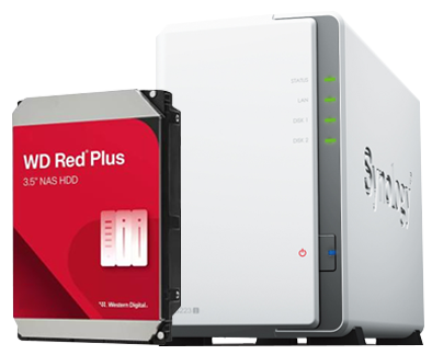 Synology DiskStation 2 Bay DS223J With Red Plus 4TB