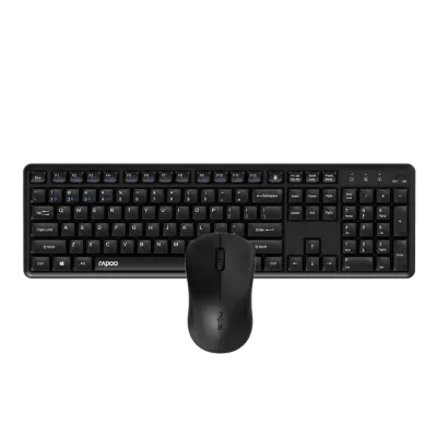 Rapoo X1500 Pro Wireless Optical Keyboard & Mouse Combo - Black 